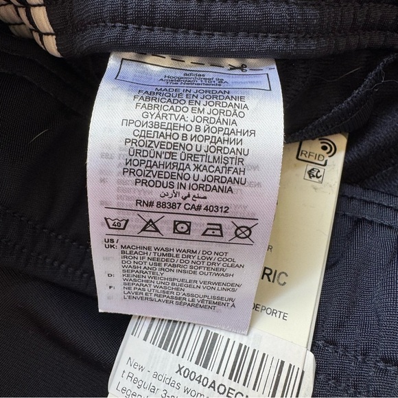 Adidas Navy Blue Joggers Track Pants Tapered Leg Full Length XS NWT - Picture 8 of 8